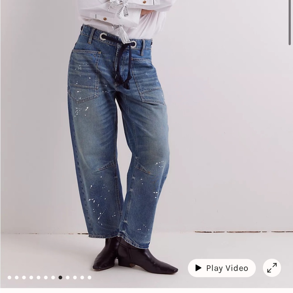 NWT Free People Moxie Barrel Jeans